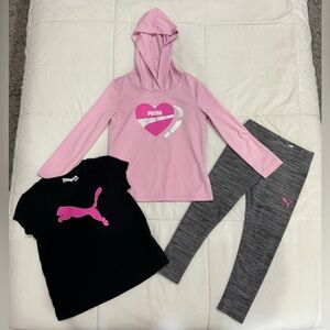 Three Piece Girl Puma Set Size XXS (3/4) Activewear